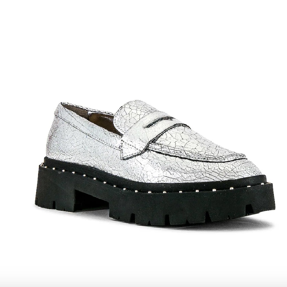 Silver Schutz Christie Loafer